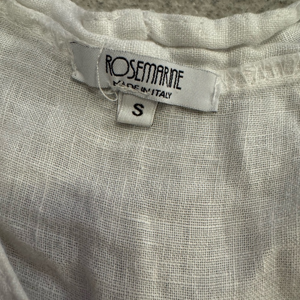 Women’s Rosemarine 100% Linen White Tunic, Made in Italy, S - Picture 3 of 8